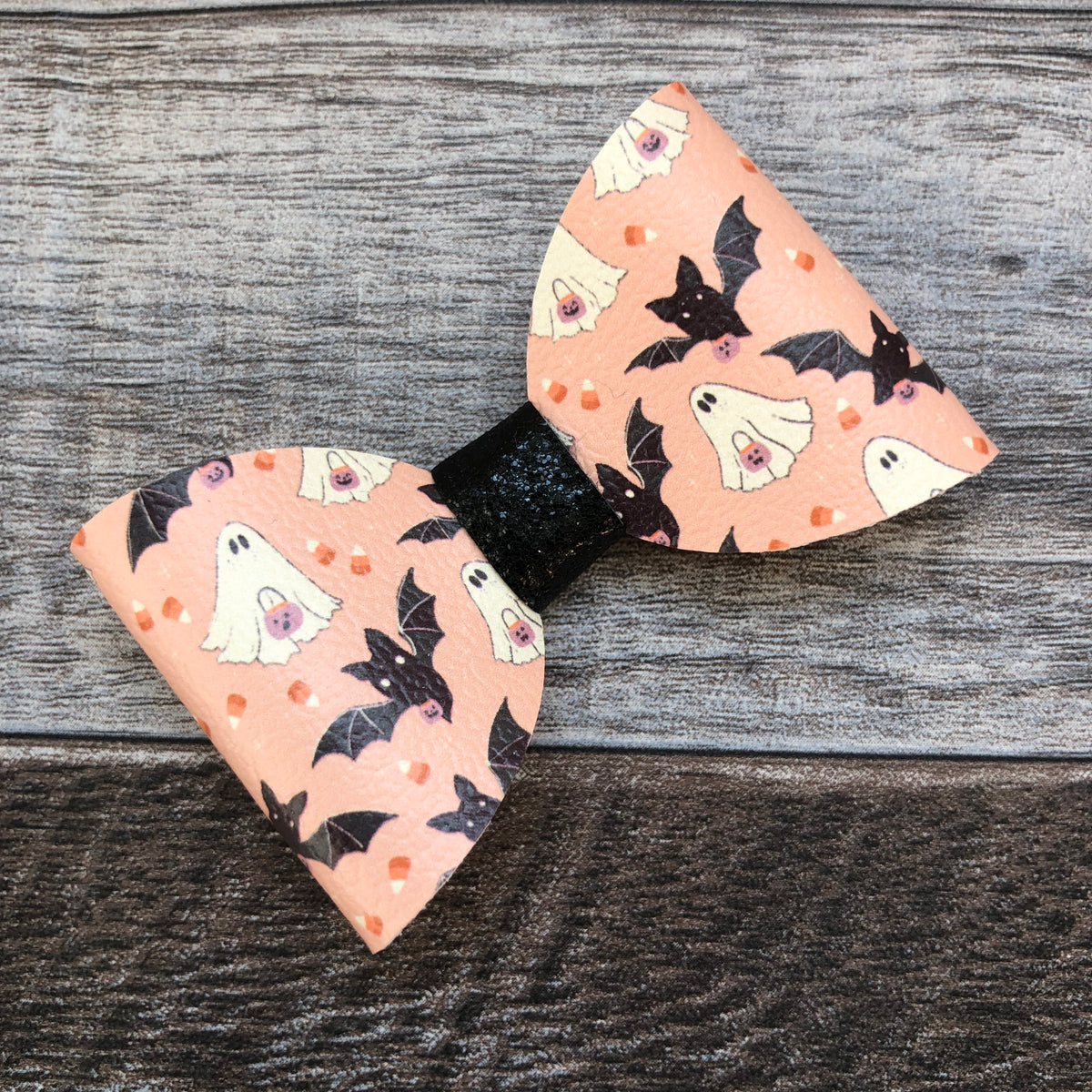 Fright Night Faux Leather Piggy Bows