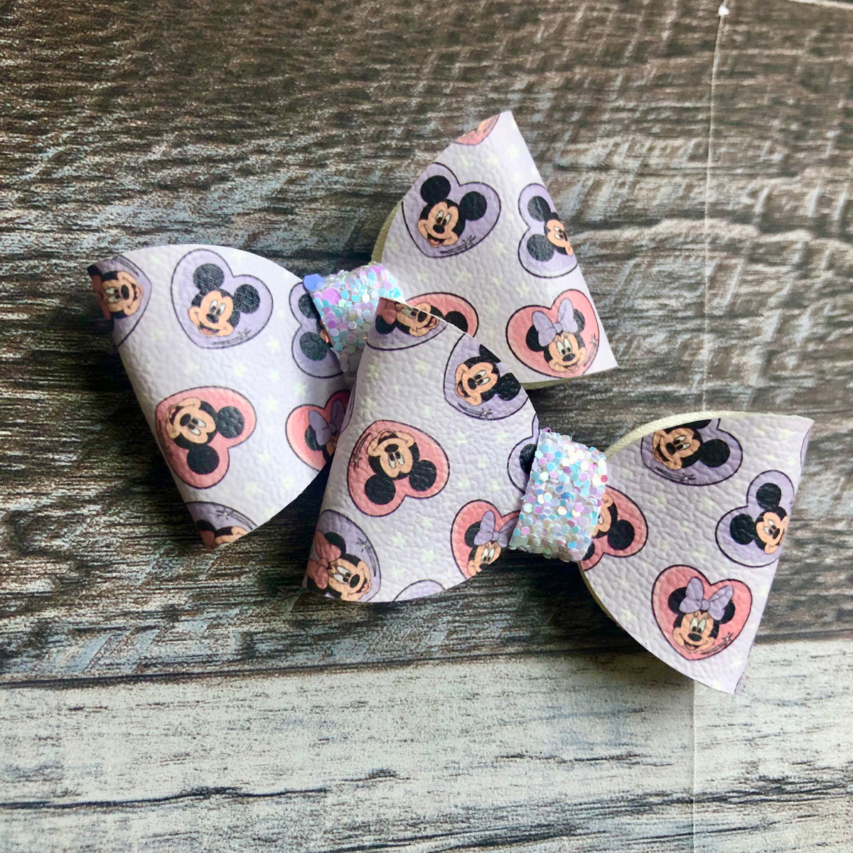 Crazy In Love Faux Leather Piggy Bows