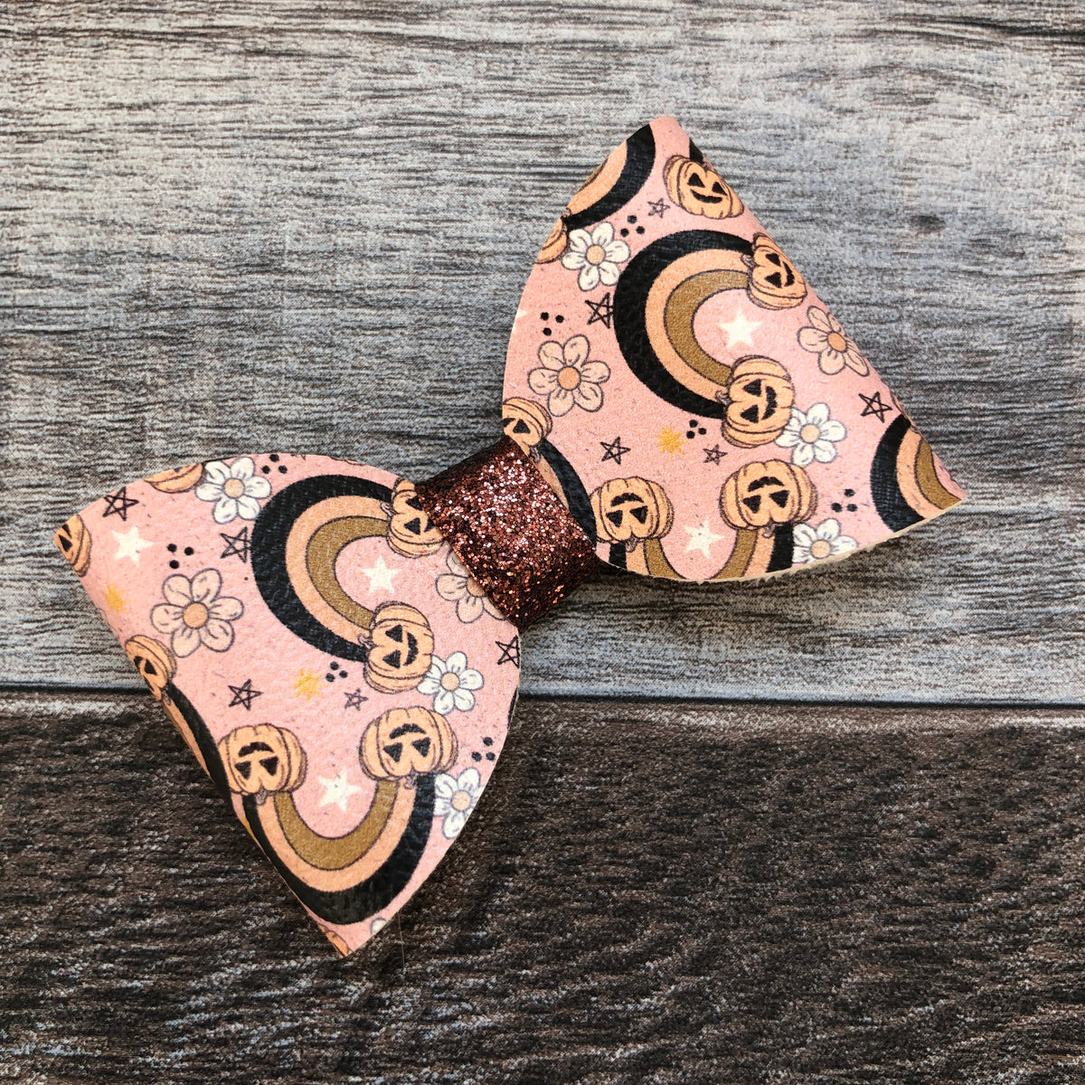 Fright Night Faux Leather Piggy Bows
