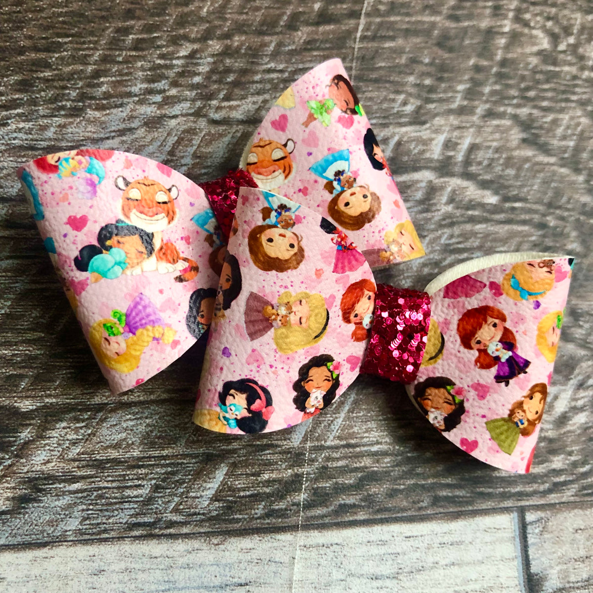 Crazy In Love Faux Leather Piggy Bows