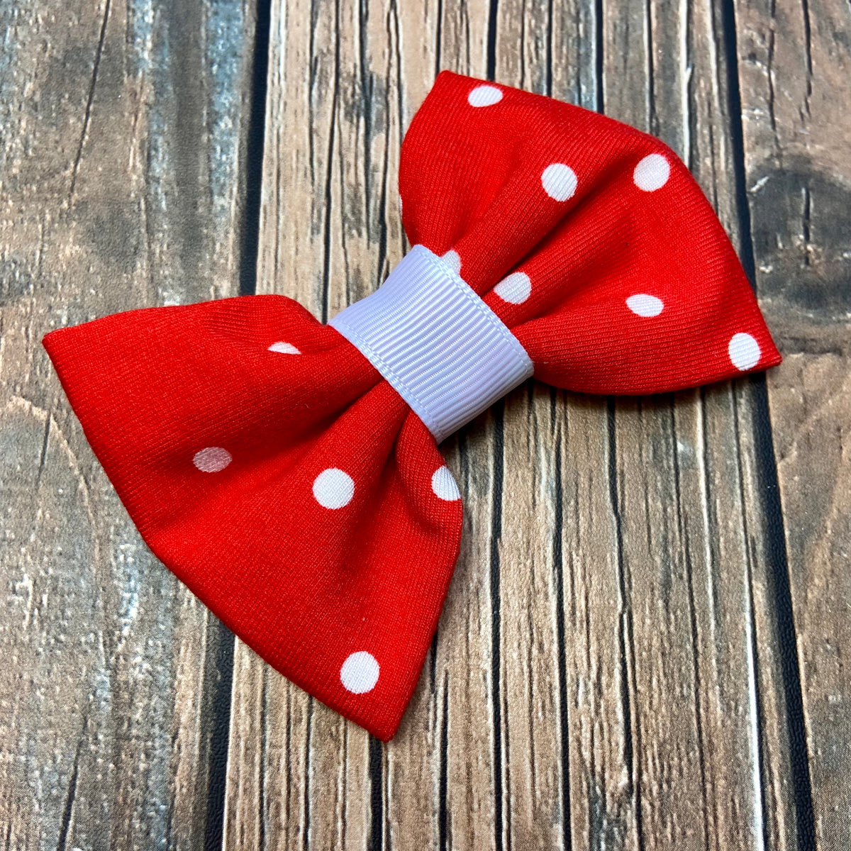 Red Polka Dot Classic Bow