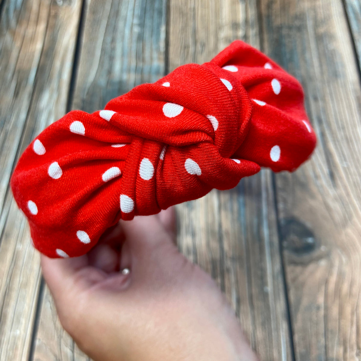 Red Polka Dot Structured Headbands